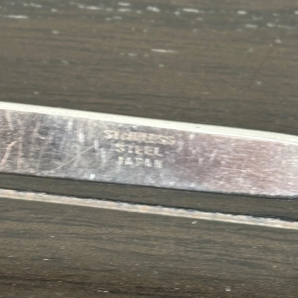 Vintage | Stainless Steel Meat Carving Fork | Wood‎ Handle | Japan 14.5